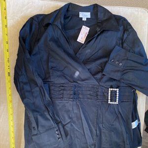 NWT - XL Black Dress Barn "Collection" Blouse